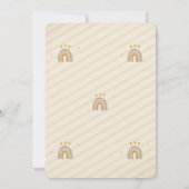 Bruine regenboogstripes Hallo een halve dag Kaart (Achterkant)