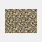Bruine reptiel Camouflage Fleece Blanket (Voorkant (Horizontaal))
