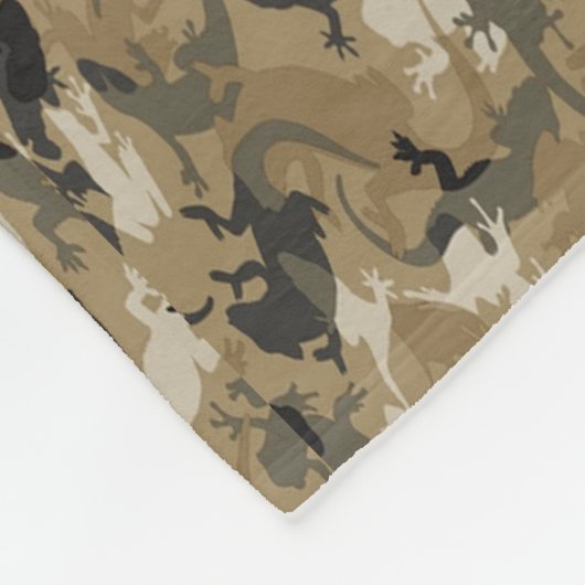 Bruine reptiel Camouflage Fleece Blanket Deken (Hoek)