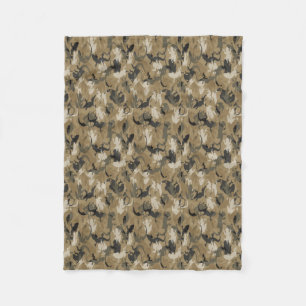 Bruine reptiel Camouflage Fleece Blanket Deken