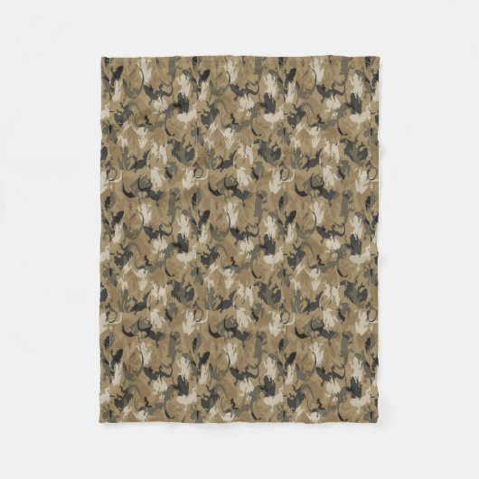 Bruine reptiel Camouflage Fleece Blanket Deken (Voorkant)
