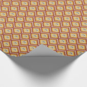 Bruine Retro Aardse Golvende Retro Midden Eeuw Cadeaupapier (Hoek)