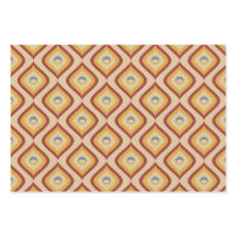 Bruine Retro Aardse Golvende Retro Midden Eeuw