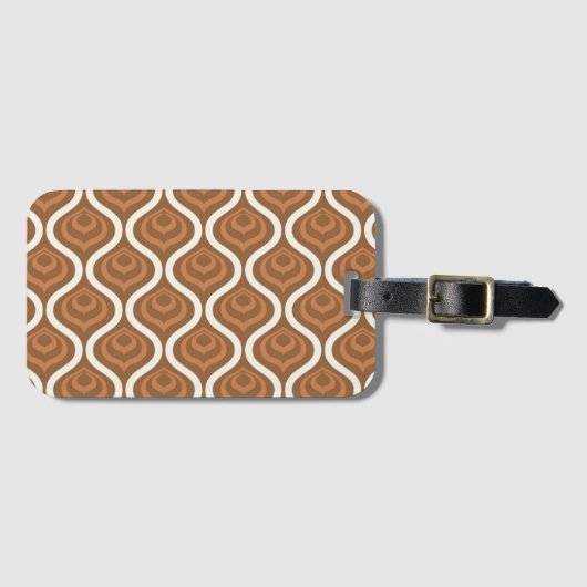 Bruine Retro Bagagelabel (Voorkant (horizontaal))
