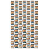 Bruine Retro Hippie Vans Verjaardag Tafelkleed (Voorkant)