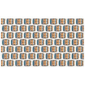 Bruine Retro Hippie Vans Verjaardag Tafelkleed (Voorkant (Horizontaal))