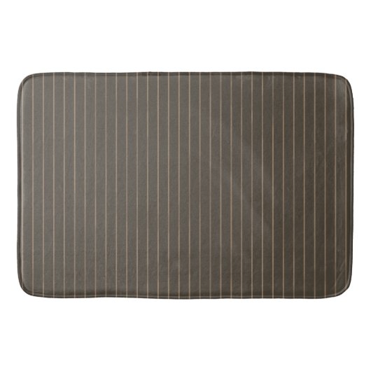 Bruine retro pinstripes badmat (Voorkant)
