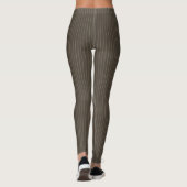 Bruine retro pinstripes leggings (Achterkant)