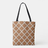 Bruine Retro Tote Bag (Achterkant)