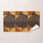 bruine retrorecirkels bad handdoek (Handdoek)
