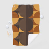 bruine retrorecirkels golfhanddoek (Insitu)
