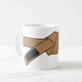 Bruine riem jiujitsu koffie mok (Voorkant links)