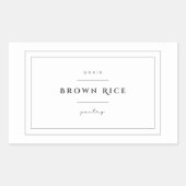 Bruine Rijst Etiket Stickers (Voorkant)