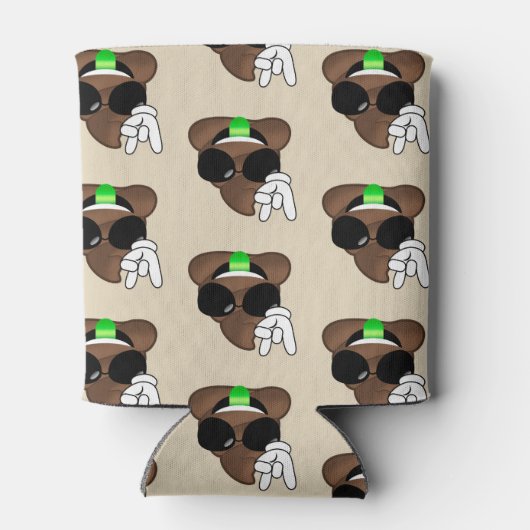 Bruine Rock Op Poep Emoji Koelbox Blikjeskoeler (Achterkant)