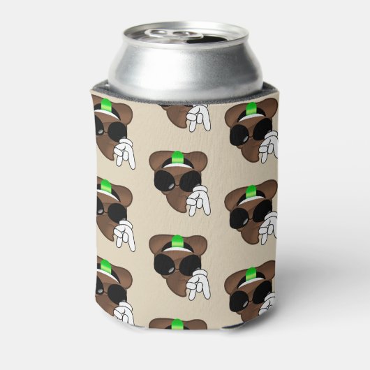 Bruine Rock Op Poep Emoji Koelbox Blikjeskoeler (Blikje Achterkant)