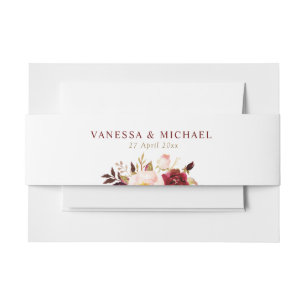 bruine rode brigadeband uitnodigingen wikkel