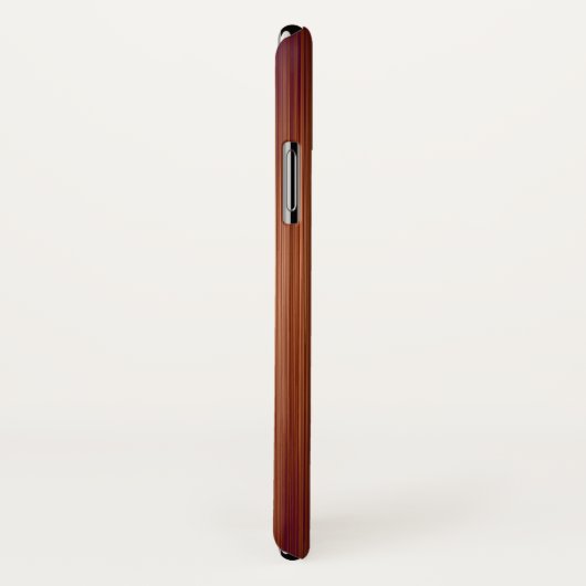 Bruine rode koolstofvezel look monogram Case-Mate iPhone case (Achterkant / rechts)