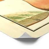  bruine rode paddenstoelen Kunst afdrukken Poster (Hoek)