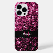 Bruine rode vlek Glitter sparkles Monogram iPhone Hoesje (Achterkant)