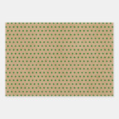 Bruine rode witte Stippen voor donkerbruine Kraft Inpakpapier Vel (Voorkant 3)