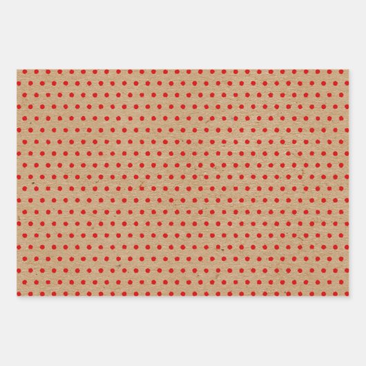 Bruine rode witte Stippen voor donkerbruine Kraft Inpakpapier Vel (Voorkant 2)