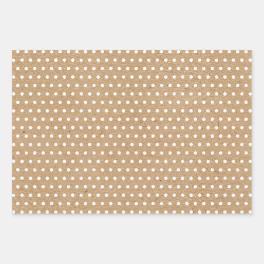 Bruine rode witte Stippen voor donkerbruine Kraft Inpakpapier Vel (Voorkant)