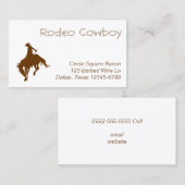 Bruine Rodeo Cowboy Visitekaartje (Voorkant / Achterkant)