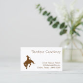 Bruine Rodeo Cowboy Visitekaartje (Staand voorkant)