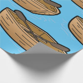 Bruine roeiboot inpakpapier (Hoek)