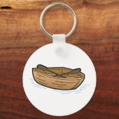 Bruine roeiboot sleutelhanger (Voorkant)