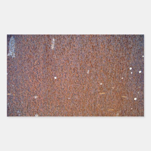 Bruine Roest Metaal Textuur Rechthoekige Sticker (Voorkant)