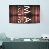 Bruine roestbruine baksteen steen voeg naam letter spandoek (Beurs)