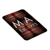 Bruine roestige baksteen steen voeg naam letter ja magneet (Rechterzijde)