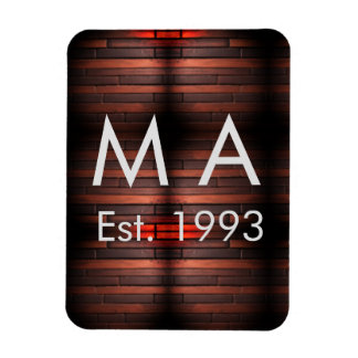 Bruine roestige baksteen steen voeg naam letter ja magneet