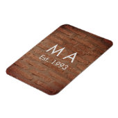 Bruine roestige baksteensteen voeg naam letter jaa magneet (Linkerzijde)