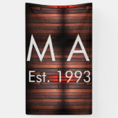 Bruine roestige baksteensteen voeg naam letter jaa spandoek (Verticaal)