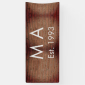 Bruine roestige baksteensteen voeg naam letter jaa spandoek (Verticaal)