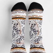 Bruine, Roestkleurige, Zwarte Dierprint Grafische  Sokken (Top)