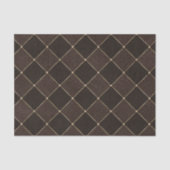 Bruine roetbussen Geometrische raster Harlequin Tissuepapier (Voorkant)