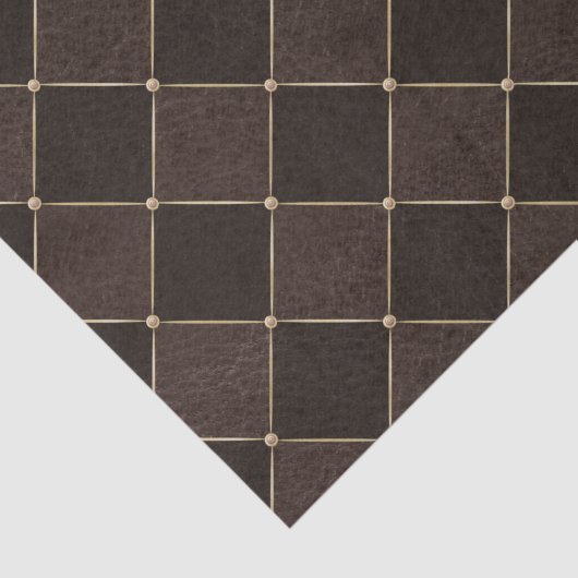 Bruine roetbussen Geometrische raster Harlequin Tissuepapier (Detail)