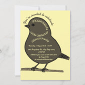 Bruine romige 60e verjaardag Schattigee vogel Dinn Kaart (Voorkant)