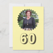 Bruine romige 60e verjaardag Schattigee vogel Dinn Kaart (Achterkant)