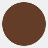 Bruine ronde Sticker (Voorkant)