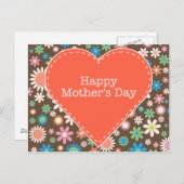  bruine roodroodroodroos Moederdag Briefkaart (Voorkant / Achterkant)