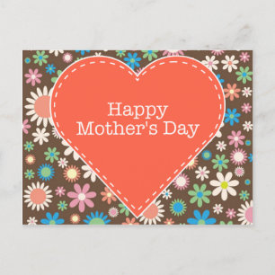  bruine roodroodroodroos Moederdag Briefkaart