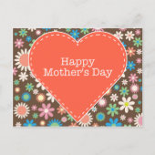 bruine roodroodroodroos Moederdag Briefkaart (Voorkant)