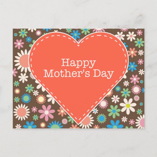  bruine roodroodroodroos Moederdag Briefkaart (Voorkant)