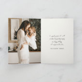 Bruine Roos Goud Rood Kerstmis Loof Foto Feestdagen Kaart (Binnen)