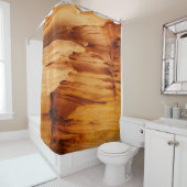 Bruine rotsformatie douchegordijn (In situ)