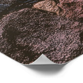 Bruine rotswand poster (Hoek)